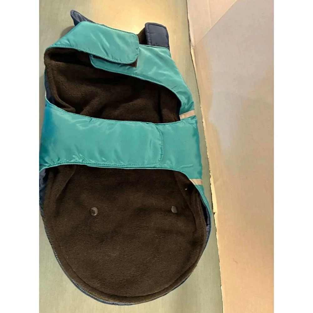 Play On 3 in 1 Jacket Pet Large‎ Teal Excellent Fleece Lined Reflective Coat